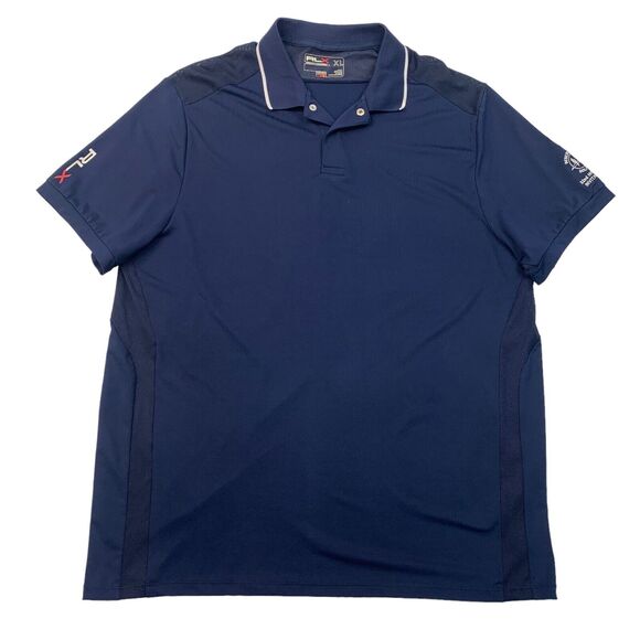 RLX Ralph Lauren Polo Shirt Mens XL Extra Large Navy Desert Forest Golf Club - Picture 1 of 10